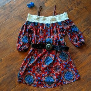 Off-the-shoulder boho dress